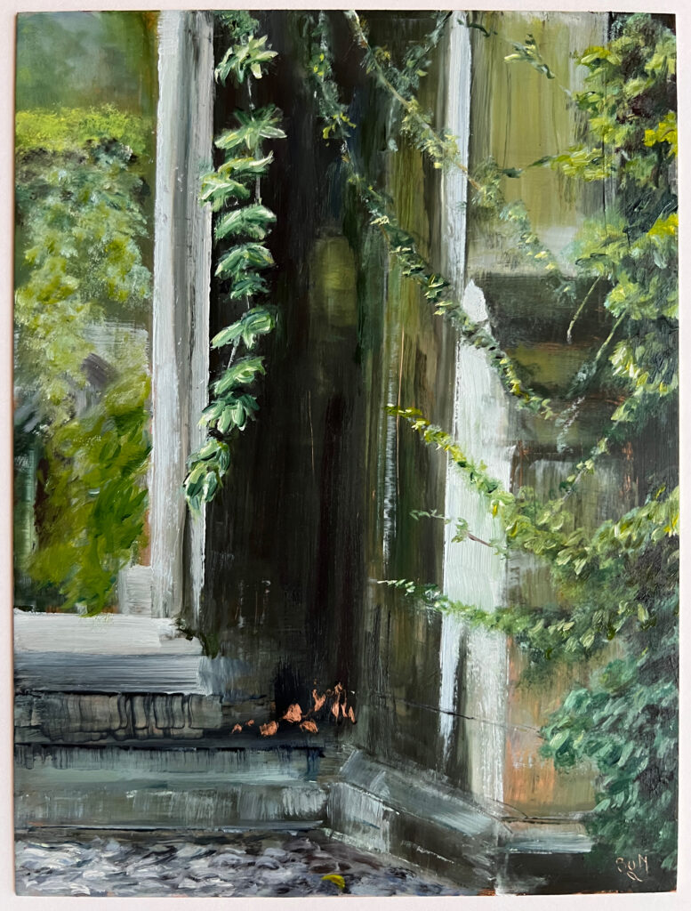 St Dunstan Oil on Copper painting of St Dunstan in the East