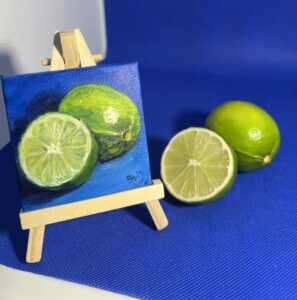 Oil painting of a lime